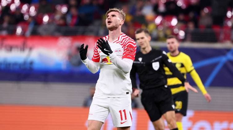 RB Leipzig Young Boys Bern Champions League Leipzig, 13 12 2023, Red Bull Arena, Football , UEFA Champions League, Group G , Matchday 6, RB Leipzig vs Young Boys Bern , In the picture Timo Werner 11, RB Leipzig , Photo for editorial use only , UEFA regulations prohibit any use of photographs as image sequences and or quasi video ,