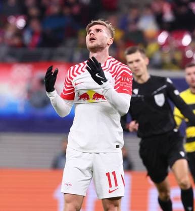 RB Leipzig Young Boys Bern Champions League Leipzig, 13 12 2023, Red Bull Arena, Football , UEFA Champions League, Group G , Matchday 6, RB Leipzig vs Young Boys Bern , In the picture Timo Werner 11, RB Leipzig , Photo for editorial use only , UEFA regulations prohibit any use of photographs as image sequences and or quasi video ,