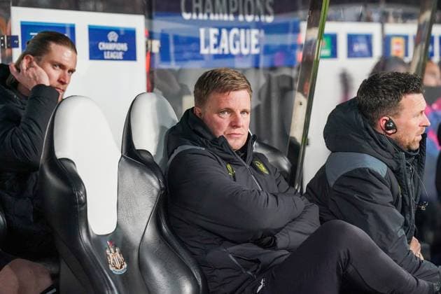 Newcastle United FC v AC Milan Newcastle United Manager Eddie Howe during the Newcastle United FC v AC Milan UEFA Champions League Group F match at St.James Park, Newcastle, United Kingdom on 13 December 2023 Editorial Use Only Copyright: xIMAGO EveryxSecondxMediax ESM-0872-0042