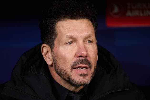Diego Pablo Simeone Head Coach of Atletico de Madrid looks on during the UEFA Champions League match between Atletico Madrid v SS Lazio in Madrid, Spain, on December 13, 2023. FOOTBALL : Atletico Madrid vs SS Lazio - UEFA Ligue des Champions - 13 12 2023 AlvaroMedranda Panoramic 