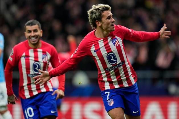 Antoine GriezmannÊof Atletico de Madrid celebrates goalÊduring Atletico de Madrid vs Lazio Champions League match on December 13, 2023 at Civitas Metropolitano Stadium in Madrid, Spain. Photo: Senis Cebolla ALFAQUI Madrid Civitas Metropolitano Stadium Spain Copyright: xSenisxCebollax xALFAQUIx