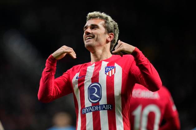 Antoine GriezmannÊof Atletico de Madrid celebrates goalÊduring Atletico de Madrid vs Lazio Champions League match on December 13, 2023 at Civitas Metropolitano Stadium in Madrid, Spain. Photo: Senis Cebolla ALFAQUI Madrid Civitas Metropolitano Stadium Spain Copyright: xSenisxCebollax xALFAQUIx