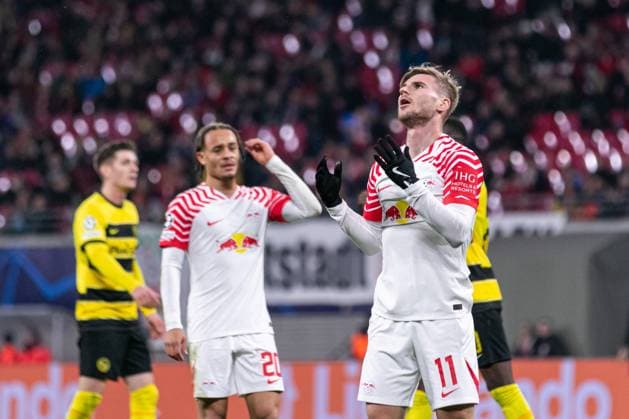 LIPSK 13.12.2023 MECZ FAZA GRUPOWA UEFA LIGA MISTRZOW GRUPA G 2023 2024 - RB LIPSK - YOUNG BOYS BERNO GROUP STAGE UEFA CHAMPIONS LEAGUE MATCH GROUP H 2023 2024: RB LEIPZIG - YOUNG BOYS BERN nz TIMO WERNER Fot. Ernest Kolodziej 400mm.pl NEWSPIX.PL --- Newspix.pl POLAND OUT!  20231213_KOL9502