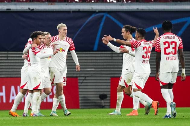 Goalscorer Emil Forsberg RB Leipzig,10 scores to 2 1 Champions League Season 2023 2024 Group G RB Leipzig vs BSC Young Boys Bern at the Red Bull Arena in Leipzig Action,Football,Germany,Man,Men,13 12 2023