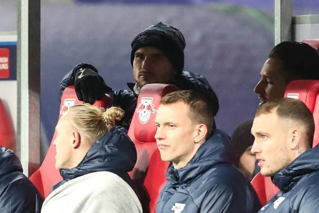 Timo Werner RB Leipzig,11 on the bench Champions League Season 2023 2024 Group G RB Leipzig vs BSC Young Boys Bern at the Red Bull Arena in Leipzig Football,Germany,Man,Men,13 12 2023