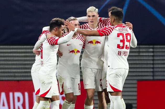Goalscorer Emil Forsberg RB Leipzig,10 scores to 2 1 Champions League Season 2023 2024 Group G RB Leipzig vs BSC Young Boys Bern at the Red Bull Arena in Leipzig Action,Football,Germany,Man,Men,13 12 2023
