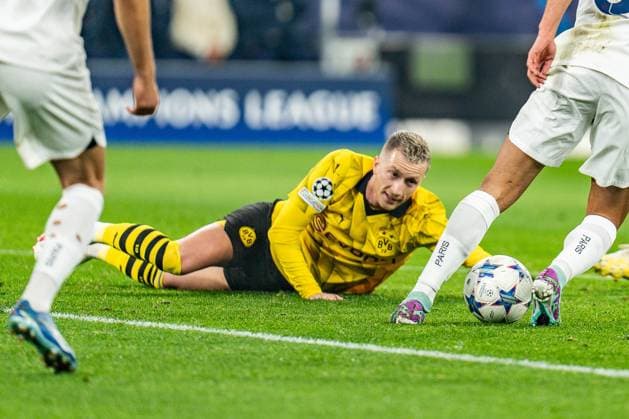 Marco Reus Borussia Dortmund, 11 Borussia Dortmund vs Paris Saint Germain, Football, UEFA Champions League, Matchday 6, 13 12 2023 DFL REGULATIONS PROHIBIT ANY OUSE OF PHOTOGRAPHS AS IMAGE SEQUENCES AND OR QUASI VIDEO Borussia Dortmund vs Paris Saint Germain, Football, UEFA Champions League, Matchday 6, 13 12 2023 Dortmund Copyright: xEibner-Pressefoto BahhoxKarax EP_BVB