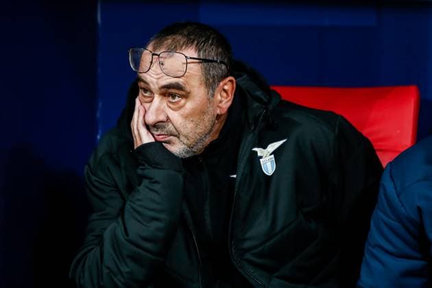 December 13, 2023: Maurizio Sarri, head coach of SS Lazio, looks on during the UEFA Champions League, Group E round 6, football match played between Atletico de Madrid and SS Lazio at Civitas Metropolitano stadium on December 13, 2023, in Madrid, Spain. - ZUMAa181 20231213_zaa_a181_056 Copyright: xIrinaxR.xHipolitox