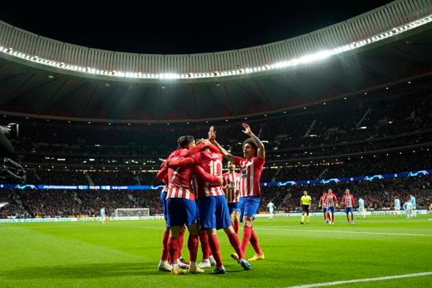 Antoine GriezmannÊof Atletico de Madrid goal during Atletico de Madrid vs Lazio Champions League match on December 13, 2023 at Civitas Metropolitano Stadium in Madrid, Spain. Photo: Senis Cebolla ALFAQUI Madrid Civitas Metropolitano Stadium Spain Copyright: xSenisxCebollax xALFAQUIx