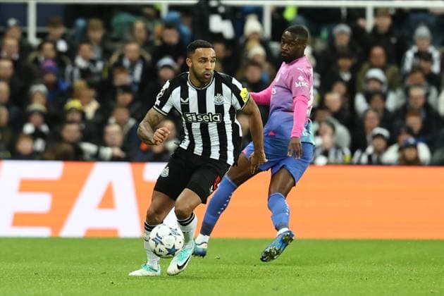 Newcastle United v AC Milan Champions League 13-12-2023. Newcastle™s Callum Wilson (9) during the Champions League match between Newcastle United and AC Milan at St. James s Park, Newcastle, England on 13 December 2023. Newcastle St. James s Park Tyne and Wear England Editorial use only , Copyright: xStephenxDobsonx PSI-18596-0040