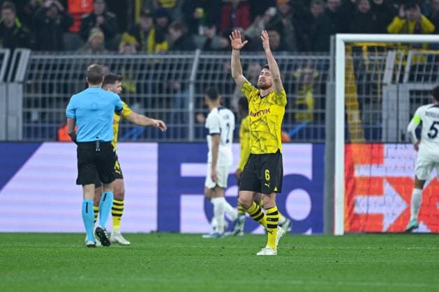 13 12 2023, Football, UCL, UEFA Champions League, Group stage, Matchday 6, Season 2023 2024, Borussia Dortmund Paris St Germain, Salih Özcan Borussia Dortmund xRHR PHOTO TKx Copyright: TeresaxKroeger RHR-FOTOx RHR-FOTO TK