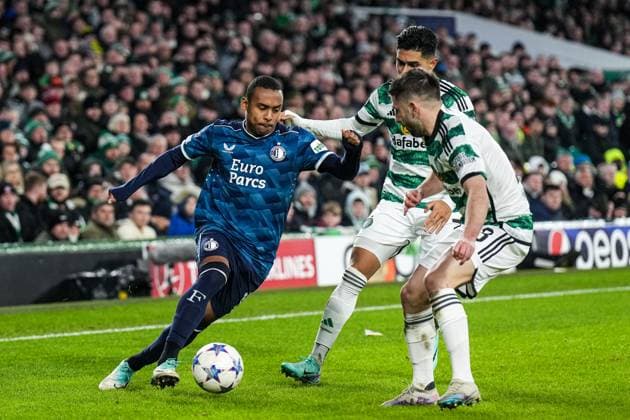 UEFA Champions League: Celtic v Feyenoord Glasgow - Igor Paixao of Feyenoord during the 6th leg of the UEFA Champions League group stage between Celtic v Feyenoord at Celtic Park on 13 December 2023 in Glasgow, Scotland. Copyright: xYannickxVerhoevenx