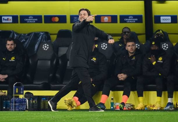 Coach Edin Terzic Borussia Dortmund 13 12 2023, Football Champions League, Season 2023 2024, Preliminary round, Matchday 6, Borussia Dortmund Paris Saint Germain Dortmund Signal Iduna Park North Rhine-Westphalia Germany Team2