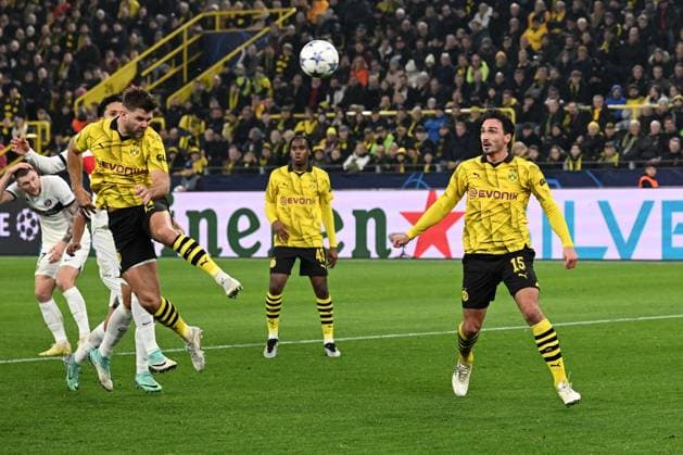 13 12 2023, xsltx, Football UEFA Champions League, Borussia Dortmund Paris St Germain PSG emspor, v l Niclas Füllkrug Borussia Dortmund DFL DFB REGULATIONS PROHIBIT ANY USE OF PHOTOGRAPHS as IMAGE SEQUENCES and or QUASI VIDEO Dortmund
