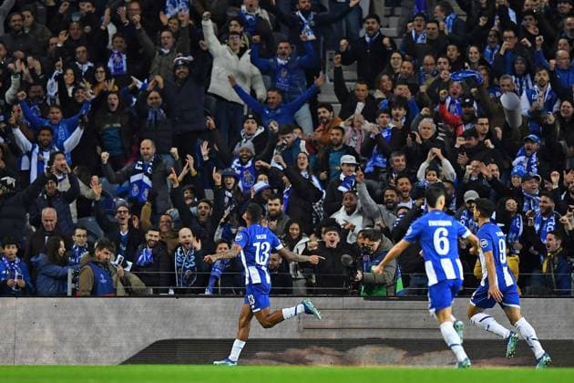 13th December 2023: EUFA Champions League football, FC Porto versus Shakhtar Donetsk: Wenderson Galeno of Porto, celebrates as he scores for 1-0 in the 9th minute  ActionPlus12585498 DanielxCastro