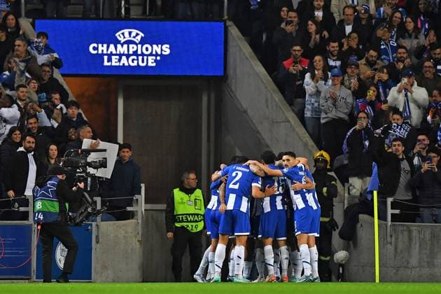 13th December 2023: EUFA Champions League football, FC Porto versus Shakhtar Donetsk: Wenderson Galeno of Porto, celebrates as he scores for 1-0 in the 9th minute  ActionPlus12585501 DanielxCastro