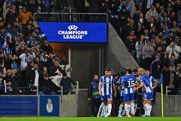 13th December 2023: EUFA Champions League football, FC Porto versus Shakhtar Donetsk: Wenderson Galeno of Porto, celebrates as he scores for 1-0 in the 9th minute  ActionPlus12585502 DanielxCastro