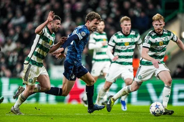 UEFA Champions League: Celtic v Feyenoord Glasgow - Mats Wieffer of Feyenoord during the 6th leg of the UEFA Champions League group stage between Celtic v Feyenoord at Celtic Park on 13 December 2023 in Glasgow, Scotland. Copyright: xTomxBodex