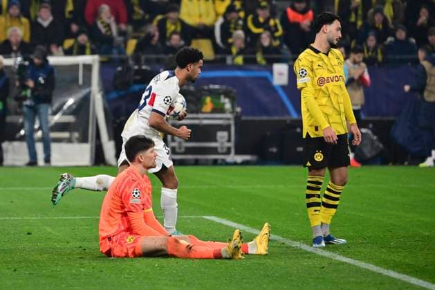 Goal celebration for 1 1 by Warren Zaire Emery 33 Paris Saint Germain , Borussia Dortmund vs Paris Saint Germain, Football, Champions League, Group stage, 13 12 2023 Dortmund Nordrhein Westfalen Germany Copyright: xkolbert-press MarcxNiemeyerx