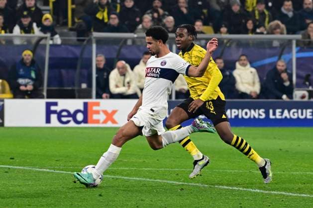 Goal for 1 1 by Warren Zaire Emery 33 Paris Saint Germain , Borussia Dortmund vs Paris Saint Germain, Football, Champions League, Group stage, 13 12 2023 Dortmund Nordrhein Westfalen Germany Copyright: xkolbert-press MarcxNiemeyerx