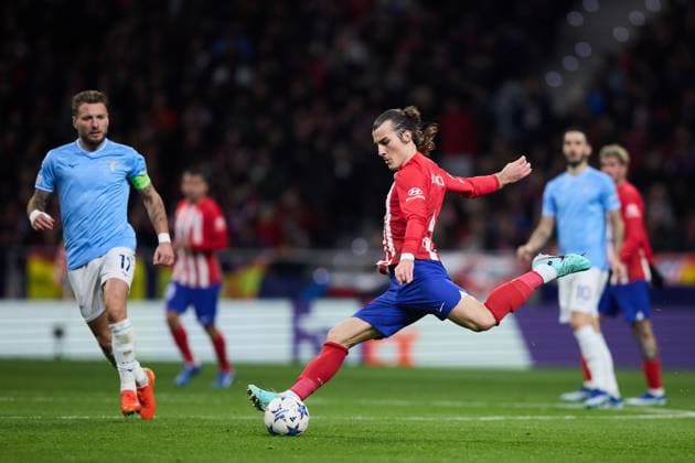 Ã‡aglar Soyuncu of Atletico de Madrid in action during the UEFA Champions League match between Atletico Madrid v SS Lazio in Madrid, Spain, on December 13, 2023. FOOTBALL : Atletico Madrid vs SS Lazio - UEFA Ligue des Champions - 13 12 2023 AlvaroMedranda Panoramic 