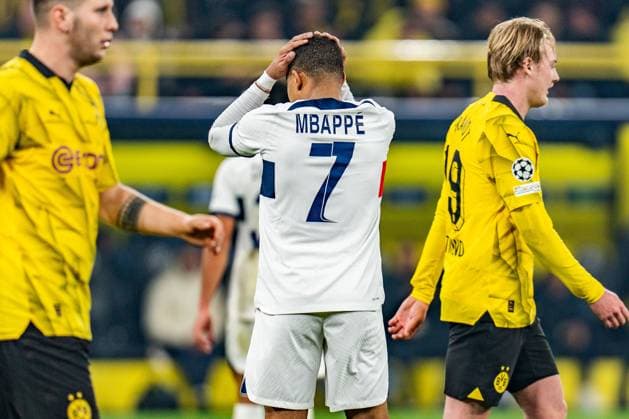 Kylian Mbappe Paris Saint Germain, 7 Borussia Dortmund vs Paris Saint Germain, Football, UEFA Champions League, Matchday 6, 13 12 2023 DFL REGULATIONS PROHIBIT ANY OUSE OF PHOTOGRAPHS AS IMAGE SEQUENCES AND OR QUASI VIDEO Borussia Dortmund vs Paris Saint Germain, Football, UEFA Champions League, Matchday 6, 13 12 2023 Dortmund Copyright: xEibner-Pressefoto BahhoxKarax EP_BVB