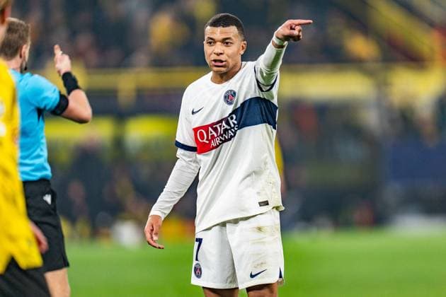 Kylian Mbappe Paris Saint Germain, 7 Borussia Dortmund vs Paris Saint Germain, Football, UEFA Champions League, Matchday 6, 13 12 2023 DFL REGULATIONS PROHIBIT ANY OUSE OF PHOTOGRAPHS AS IMAGE SEQUENCES AND OR QUASI VIDEO Borussia Dortmund vs Paris Saint Germain, Football, UEFA Champions League, Matchday 6, 13 12 2023 Dortmund Copyright: xEibner-Pressefoto BahhoxKarax EP_BVB