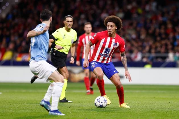 December 13, 2023, MADRID, MADRID, SPAIN: Axel Witsel of Atletico de Madrid in action during the UEFA Champions League, Group E round 6, football match played between Atletico de Madrid and SS Lazio at Civitas Metropolitano stadium on December 13, 2023, in Madrid, Spain. MADRID SPAIN - ZUMAa181 20231213_zaa_a181_060 Copyright: xOscarxJ.xBarrosox