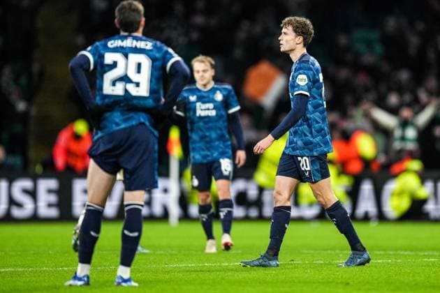 UEFA Champions League: Celtic v Feyenoord Glasgow - Mats Wieffer of Feyenoord during the 6th leg of the UEFA Champions League group stage between Celtic v Feyenoord at Celtic Park on 13 December 2023 in Glasgow, Scotland. Copyright: xYannickxVerhoevenx