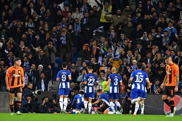 13th December 2023: EUFA Champions League football, FC Porto versus Shakhtar Donetsk: Wenderson Galeno of Porto FC, celebrates scoring his 2nd goal in the 43rd minute for 2-1  ActionPlus12585563 DanielxCastro
