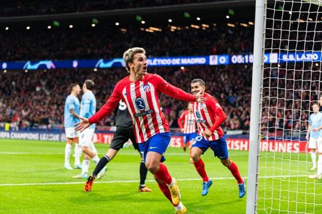 Atletico Madrid v SS Lazio: Group E - UEFA Champions League 2023 24 Antoine Griezmann of Atletico Madrid is celebrating his goal during the Champions League football match between Atletico Madrid and Lazio at Metropolitano Stadium in Madrid, Spain. Madrid Madrid Spain  Copyright: xAlbertoxGardinx originalFilename:gardin-uefacham231213_npp6v.jpg