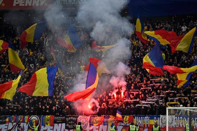 Romania V Switzerland - UEFA EURO, EM, Europameisterschaft,Fussball 2024 European Qualifiers Romania fans in action during the UEFA EURO 2024 European Qualifiers match between Romania and Switzerland at Arena Nationala in Bucharest, Romania, on November 21, 2023. Bucharest Romania  Copyright: xAlexxNicodimx originalFilename:nicodim-romaniav231121_np7tP.jpg