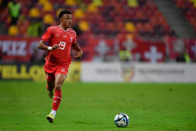 Romania V Switzerland - UEFA EURO, EM, Europameisterschaft,Fussball 2024 European Qualifiers Dan Ndoye of Switzerland in action during the UEFA EURO 2024 European Qualifiers match between Romania and Switzerland at Arena Nationala in Bucharest, Romania, on November 21, 2023. Bucharest Romania  Copyright: xAlexxNicodimx originalFilename:nicodim-romaniav231121_npFDm.jpg