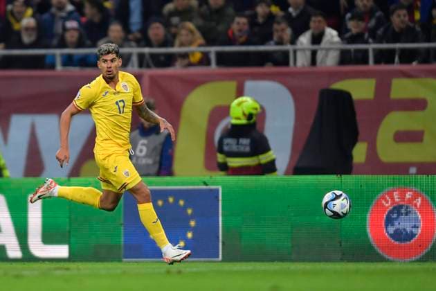 Romania V Switzerland - UEFA EURO, EM, Europameisterschaft,Fussball 2024 European Qualifiers Florinel Coman of Romania in action during the UEFA EURO 2024 European Qualifiers match between Romania and Switzerland at Arena Nationala in Bucharest, Romania, on November 21, 2023. Bucharest Romania  Copyright: xAlexxNicodimx originalFilename:nicodim-romaniav231121_npRMe.jpg
