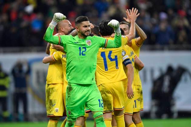Romania V Switzerland - UEFA EURO, EM, Europameisterschaft,Fussball 2024 European Qualifiers Horatiu Moldovan of Romania celebrates during the UEFA EURO 2024 European Qualifiers match between Romania and Switzerland at Arena Nationala in Bucharest, Romania, on November 21, 2023. Bucharest Romania  Copyright: xAlexxNicodimx originalFilename:nicodim-romaniav231121_npUtk.jpg