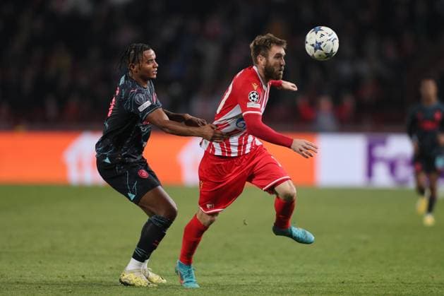CRVENA ZVEZDA vs MANCHESTER CITY ALEKSANDAR KATAI football Crvena zvezda vs Manchester City UEFA Champions league match at Rajko Mitic stadium, Belgrade 13.12.2023 Foto: Belgrade Rajko Mitic stadium Serbia Copyright: xMarkoxMetlasx xMNxPressx