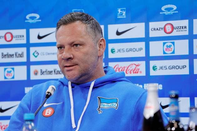 Germany, Berlin, Sportpark, GER, 2 FBL, Hertha BSC, Season 2023 24, Press conference before the home match against VfL Osnabrück, Photo head coach Pál Dárdai