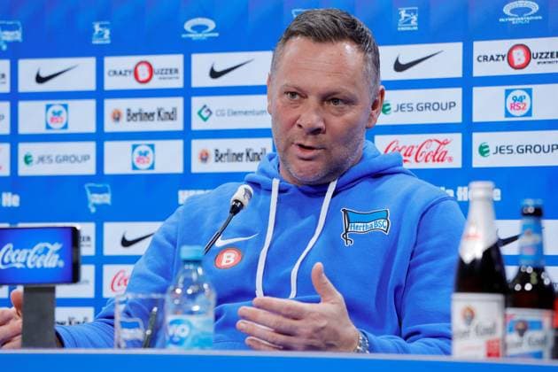 Germany, Berlin, Sportpark, GER, 2 FBL, Hertha BSC, Season 2023 24, Press conference before the home match against VfL Osnabrück, Photo head coach Pál Dárdai