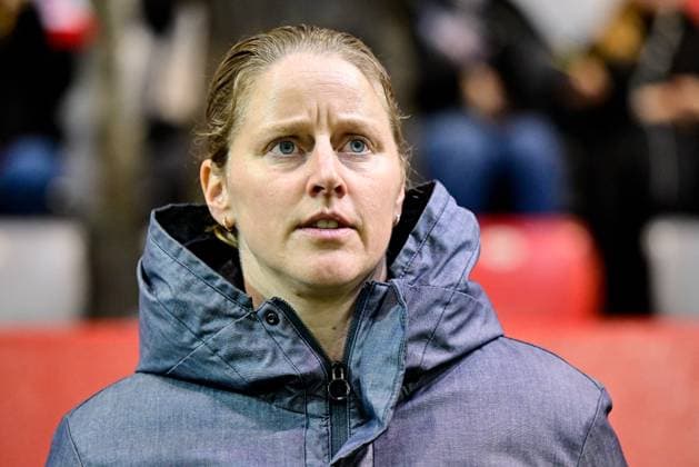 Coach Suzanne BAKKER Headcoach, Coach, Ajax portrait, portrait, single picture, action, action, 14 12 2023, Munich Germany , Football, UEFA Womens Champions League, Group C, FC Bayern Munich Ajax Amsterdam xslx