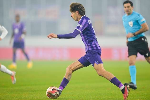 SOCCER - UEFA EL, LASK vs Toulouse LINZ,AUSTRIA,14.DEC.23 - SOCCER - UEFA Europa League, group stage, Linzer ASK vs Toulouse FC. Image shows Cesar (Toulouse).  GEPAxpictures xChristianxMoser