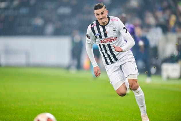 SOCCER - UEFA EL, LASK vs Toulouse LINZ,AUSTRIA,14.DEC.23 - SOCCER - UEFA Europa League, group stage, Linzer ASK vs Toulouse FC. Image shows Philipp Ziereis (LASK).  GEPAxpictures xChristianxMoser