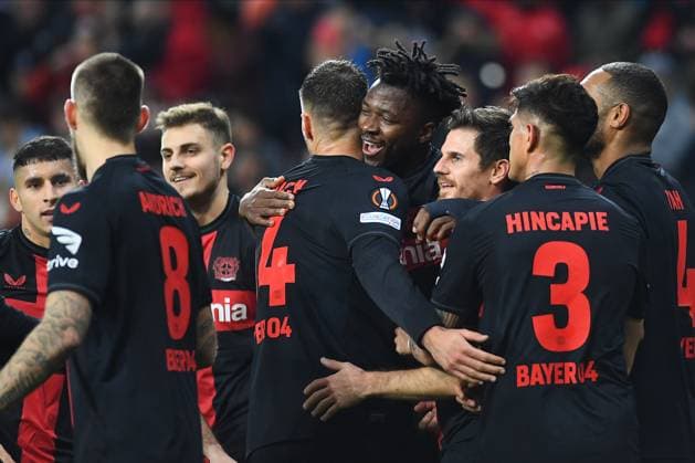 LEVERKUSEN, GERMANY - 14.12.23: Edmond Tapsoba, The match of match UEFA Europa League Bayer 04 Leverkusen vs Molde at Bayarena  Copyright: xVITALIIxKLIUIEVx
