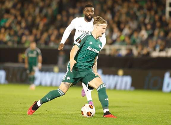 Panathinaikos vs Maccabi Haifa Panathinaikos™ player Tin Jedvaj in action during the UEFA Europa League group F soccer match between Panathinaikos and Maccabi Haifa held at Apostolos Nikolaidis Stadium, in Athens, Greece, 14 December 2023. ATHENS ATHENS Greece Copyright: xPANAGIOTISxMOSCHANDREOUx _NCH2037_2