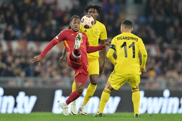 Foto Alfredo Falcone LaPresse 14 Dicembre 2023 - Roma, Italia - calcio - Roma vs Sheriff Tiraspol - Uefa Europa League 2023-2024 Girone G - Stadio Olimpico di Roma. Nella foto: Renato Sanches (20 AS Roma) Foto Alfredo Falcone LaPresse December 14, 2023 Rome, Italy - sport, soccer - Roma vs Sheriff Tiraspol - Uefa Europe League 2023-2024 Group G - Olimpic Stadium & xee;n Rome. In the pic: Renato Sanches (20 AS Roma)  Copyright: xAlfredoxFalcone LaPressex