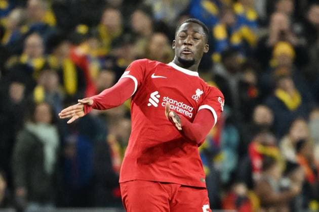 231214 Royale Union Saint-Gilloise vs Liverpool FC Ibrahima Konate of Liverpool pictured during a football game between Royale Union Saint-Gilloise and FC Liverpool on day 6 in Group E of the UEFA Europa League season 2023-2024 competition on December 14, 2023 in Brussels, Belgium. (Photo by Maarten Straetemans Isosport) BRUSSELS BELGIUM  Copyright: xx 424542
