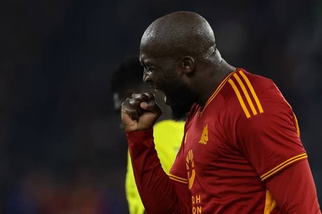 UEFA Europa League Group G AS Roma vs Sheriff Tiraspol Roma™s Belgian forward Romelu Lukaku looks dejected during UEFA Europa League Group G match between AS Roma vs Sheriff Tiraspol at Olimpico stadium on December 14, 2023 in Rome, Italy. ABPH0060 Copyright: xAntonioxBalascox