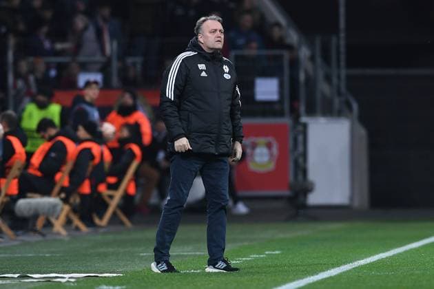 Soccer Europa League Group Stage Matchday 6 Bayer 04 Leverkusen Molde FK on 14 12 2023 at the BayArena in Leverkusen Erling Moe Coach Head Coach Molde xRx