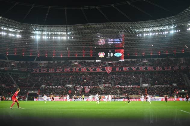 LEVERKUSEN, GERMANY - 14.12.23: The match of match UEFA Europa League Bayer 04 Leverkusen vs Molde at Bayarena  Copyright: xVITALIIxKLIUIEVx