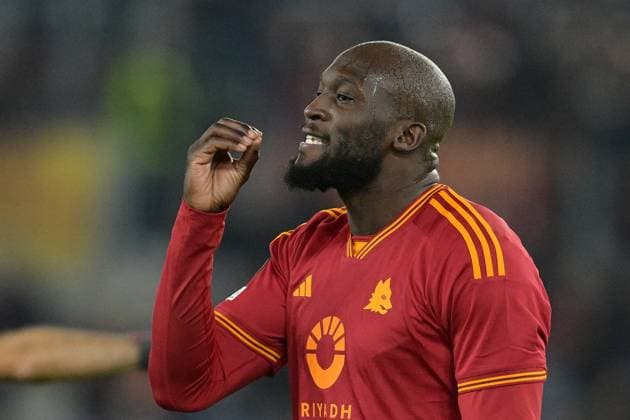 Foto Alfredo Falcone LaPresse 14 Dicembre 2023 - Roma, Italia - calcio - Roma vs Sheriff Tiraspol - Uefa Europa League 2023-2024 Girone G - Stadio Olimpico di Roma. Nella foto: Romelu Lukaku (AS Roma) Foto Alfredo Falcone LaPresse December 14, 2023 Rome, Italy - sport, soccer - Roma vs Sheriff Tiraspol - Uefa Europe League 2023-2024 Group G - Olimpic Stadium & xee;n Rome. In the pic: Romelu Lukaku (AS Roma)  Copyright: xAlfredoxFalcone LaPressex