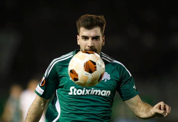 Panathinaikos vs Maccabi Haifa Panathinaikos™ player Fotis Ioannidis in action during the UEFA Europa League group F soccer match between Panathinaikos and Maccabi Haifa held at Apostolos Nikolaidis Stadium, in Athens, Greece, 14 December 2023. ATHENS ATHENS Greece Copyright: xPANAGIOTISxMOSCHANDREOUx _NCH2154